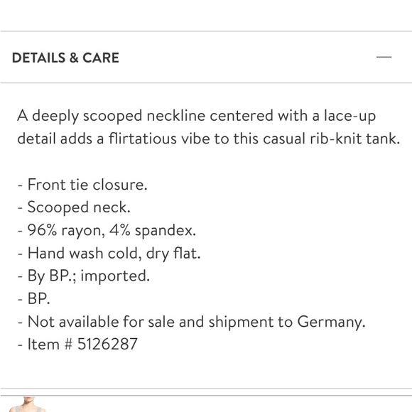 Lace Up Ribbed Tank - Picture 5 of 11